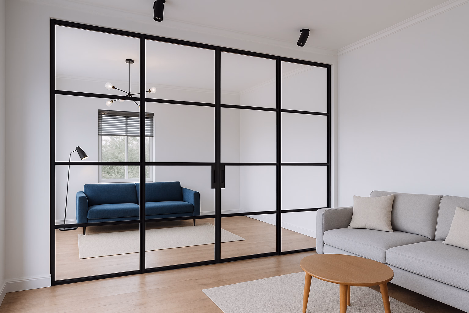 Раздвижные стеклянные перегородки